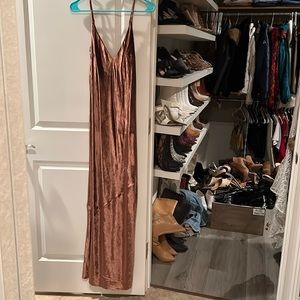 Rust velvet maxi